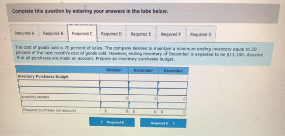 Complete this question by entering your answers in the tabs below. Required A Required B Required C Required D Required E Req