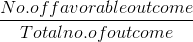 No.of favorableoutcome Totalno.ofoutcome