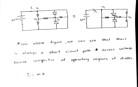 T, = Ivan ปะ 20v that there we can see figure From above across voltage always circuit path short diodes. of irrespective op