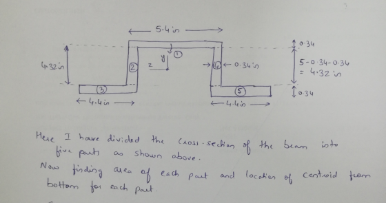 0 5-0.34-0.3y 4:32 2 2 o.34 the beam as Show each pat and loc oian bo ttem Rach par