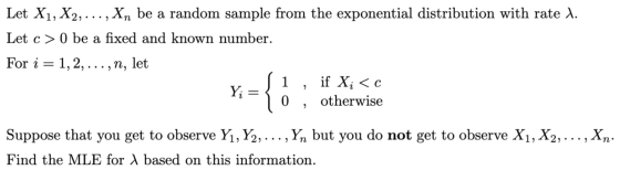 Let X1 X2 Xn Be A Random Sample From The Exponential Distribution 