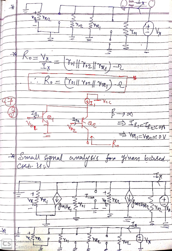 Page watu - Proll roaltre = (rill ro2 // V ) 2 J Bax Faq & ISBN of Va=Vm mov- Small signal analysis Kb. is for ginen biased T