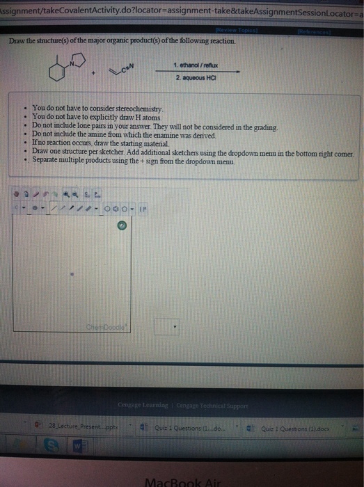 Draw the structure(s) of the major organic product