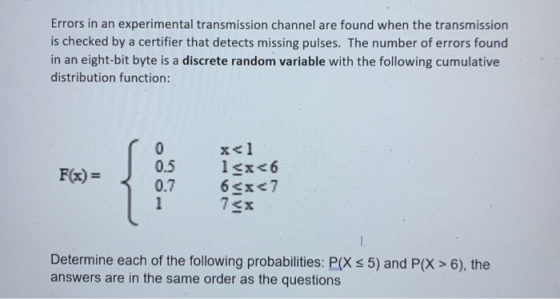 Errors in an experimental transmission channel are found when the transmission is checked by a certifier that detects missing