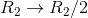 R_2 \to R_2/2