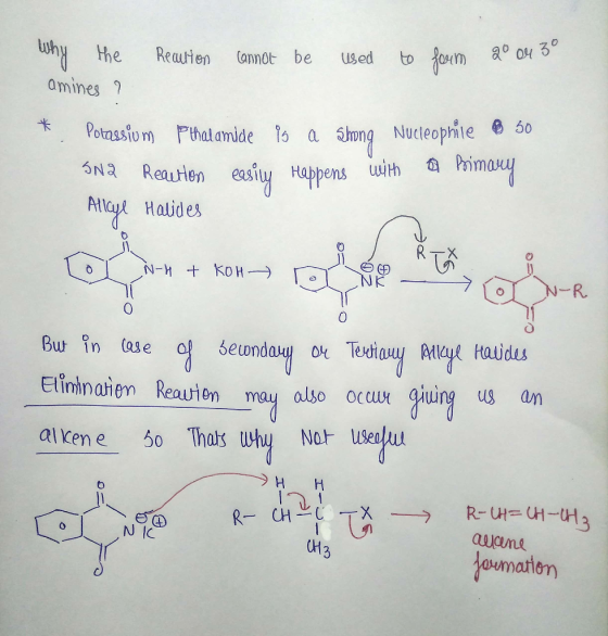 ao ou 30 to foum the Reauten Used (annot be amines 50 SnNucleophite Potassiom Pthalamide 15 a ahimauy with 5Na Reauten esiy H