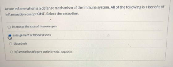 Acute inflammation is a defense mechanism of the immune system. All of the following is a benefit of inflammation except ONE.