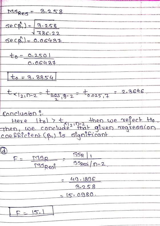 MS Res=3.258. I secß d = 3.258 V 786.22 seca) - 0.06437 to-0.2501 0.06437 to = 3.88542 t«t2, -2 = to.osg-2-50.025,7 - 2.3646