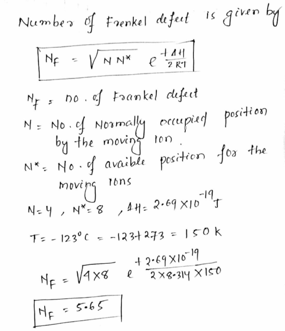 Number Fenkel defeut is iven by NF N N* e2R no Fankel cefect Normallyupieitien by fhe mevin ton Pesition fo the N* No avaible