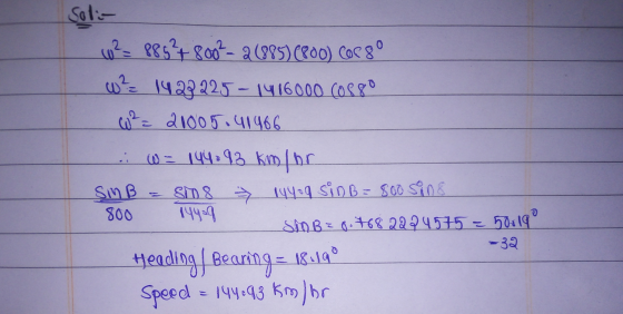 Soli- - Pgs too - 2995)(Roo) CoCgº wz 1423225-1416000 (0880 W² = 21005.41466 w = 144.93 km for SinB SM 8 144 q sinB = 800 sin