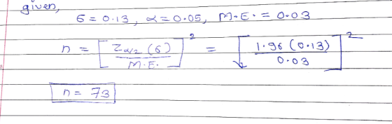 कताठी S = ০.।3, २- ০.০5, 6 = 0.০3 ुदु |96 (०.।3) ০.০৪ M.E. 73 n =