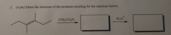 3. (4 pts) Draw the structure of the products resulting for the reactions below: Сн,сон но