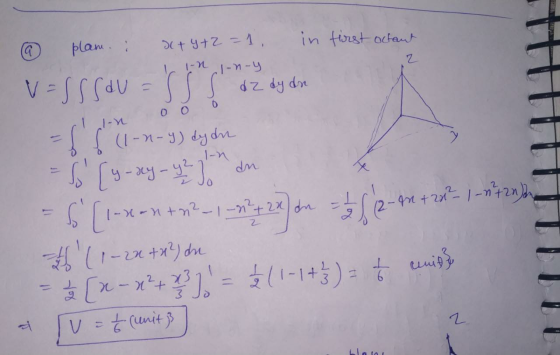 plam. : in first octent V=SSSav =SSS dz dy dn (1-- 9) dy dn 1-- %3D -n+2x dn [x-x*+), %3D dbm 우 =(우+1-1)후