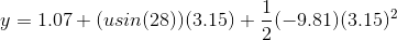 .07(usin(28)(3.15)+9.81(3.15)2