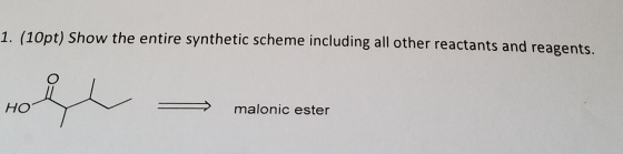 Show the entire synthetic scheme including all oth