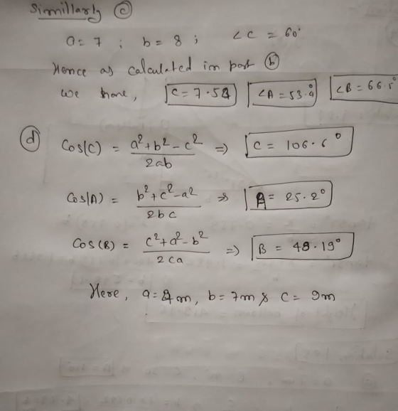 0 2ab 25.2。 Cos (B) C2+a2-b2 = 2 Ca
