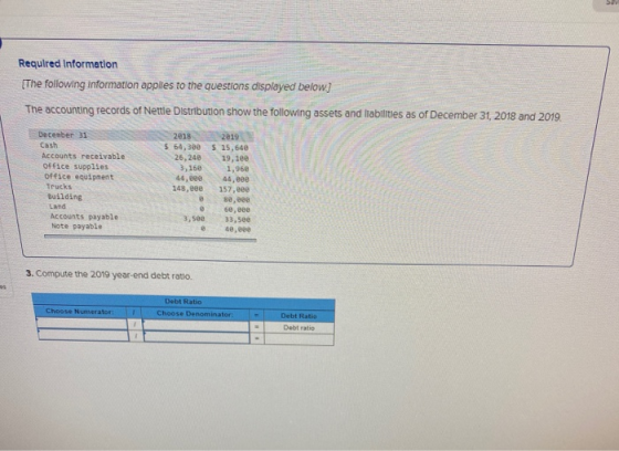 Required Information (The following information applies to the questions displayed below) The accounting records of Nettle Di