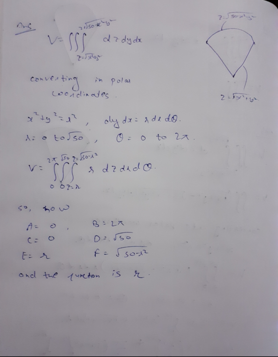 25 seunge 2:55oxy SSS dady dx converting in polar wordinates 2. Bytys ex?ty?? de o to so dy dx=de de do. to 2a. 28 5o = 30.1²