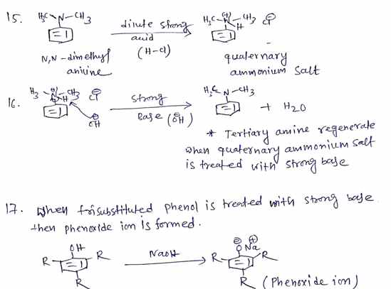 is. WC - 3 HC-.HP dilute slang aud N,N-dimethyl (H-) qualernary ammonium salt aniline H₂ & 16. El a strong -Base (8) O + H20