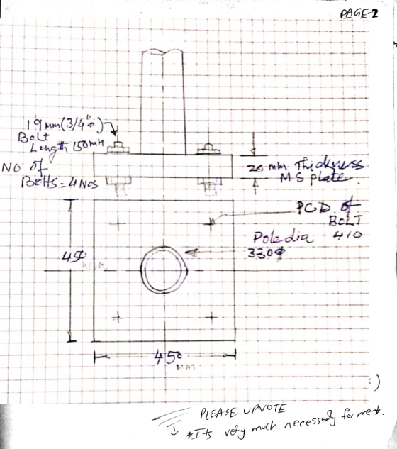 PAGE 2 19 mm (3/49)7 Belt Length 150mm No o Bolts Nos p I 26 Montent Theokuess M s plate: POD of BOLI Poledia sio 3300 46 O +