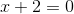 x+2=0