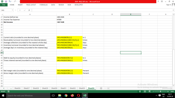 XIA 5 2020-09(2) SEP.xlsx - Microsoft Excel ? X FILE HOME INSERT PAGE LAYOUT FORMULAS DATA REVIEW VIEW DEVELOPER Sign in E41
