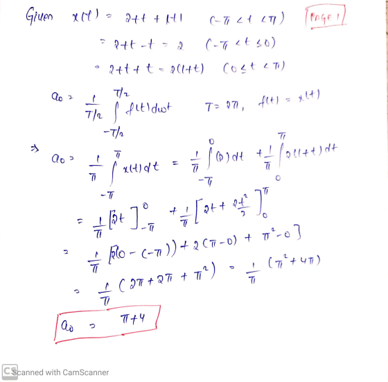 Given TPAGE 1 xitla att tatt C-T LA LT) - ptt-tad (-7 4t 50) 2tt=264t) Cost LT) l fitl dwt T=97. f(t) = alt) -The I fallet) d