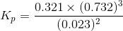 0.321 x (0.7323 Ky = 2 (0.023)2