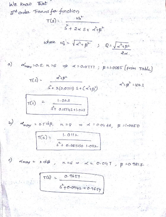 2d Order Trannsfer functio? ll? TCs) 2. 2 TCC) 023 I. O1I2 TCs) 2- 6 S7 S to.ys .G 7
