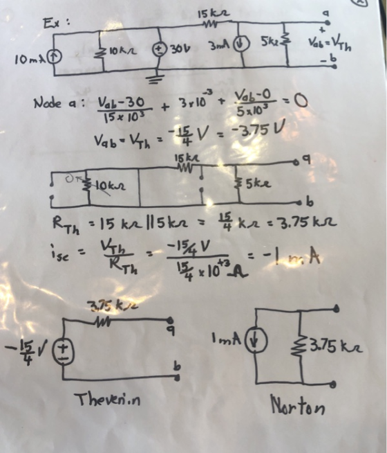 15 kr Ex: come from 8 306 3 0 5k verven Node a: Val-30 + 3,10% + Vobo o=0 Vab-Kn-IV = -3.75 U 5x10 15* 16 km Гоол &ike b Ryn