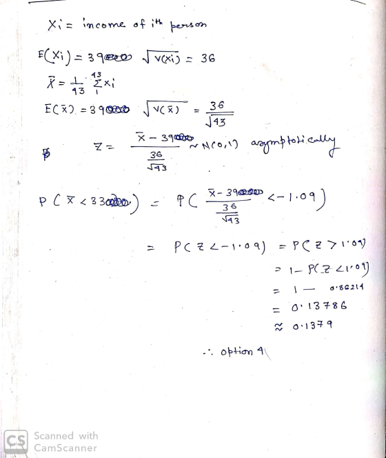 Xi= income of ith person F(xi) = 39820s svexi) = 36 Exi ECF2. = 3900 JVCE) 43 Ž = d 43 T 36. 143 X-390 Za NCO,1) asymptoti ti