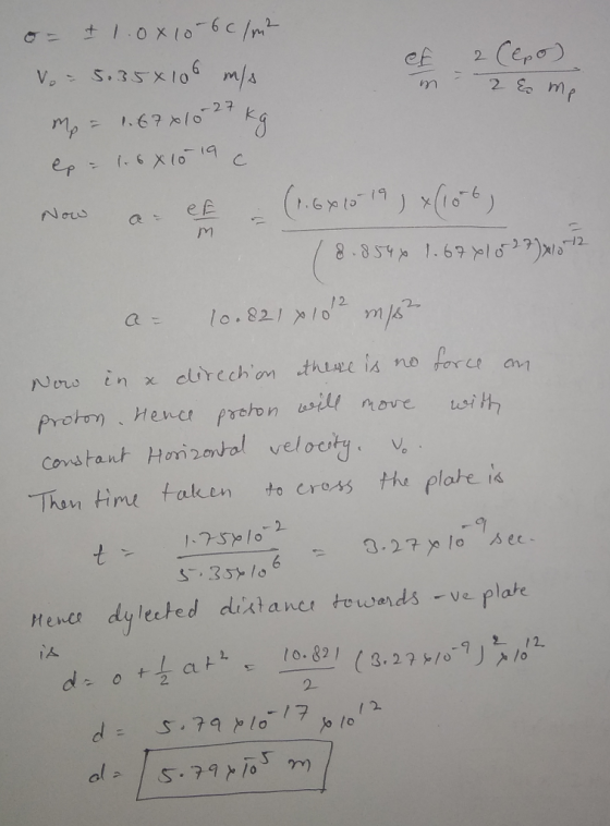 ae usi th Covs Fan Than tiu taken to cross the plake is S, 35% lo Menes dylected distaner towenrds - ve plare 2-