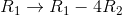 R_1 \to R_1-4R_2