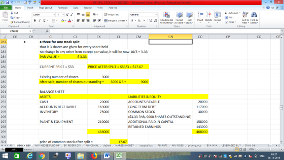 - 2x Σ AutoSum : A Fill 2 Sort & m Find & 2 Clear Filter Editing Select P Q R 284 PE EPS, STOCK DIVIDEND - Microsoft Excel (P
