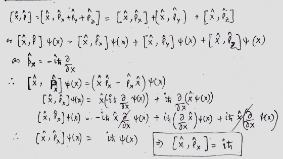 w Jx [*, 6) (8. By the tes] = [], fx] +[8, ,) + [X,8] [Q, 3.4(x) = [X, Px ] 4(x) + [, fx] 4(x) + [ 8, @z] 4(x) as fx = -ita :