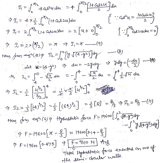 172 .م = 7 TIT -19) -(19) Let th= (49) + 1, - 1. 124.6824 du = 4 Soz (14 cos2u] du => 1, - 4x * S*(1+6824)du :costu Italing >