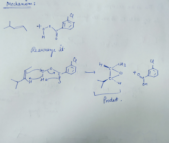 Mechanism & va Reaurange it ..CH3 y ſo to D 14 ór y Product .