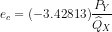 e_c = (- 3.42813)\frac{P_Y}{\widehat Q_X}