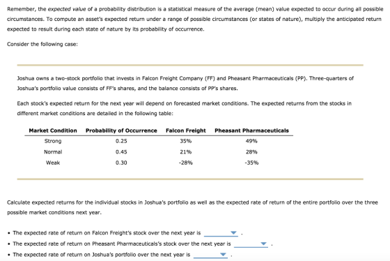 Remember, the expected value of a probability distribution is a statistical measure of the average (mean) value expected to o