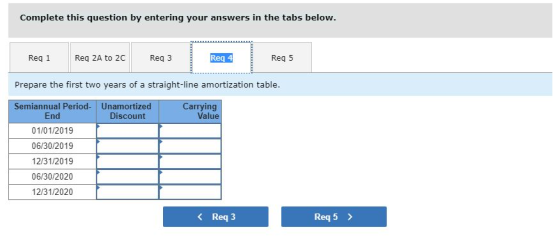 Complete this question by entering your answers in the tabs below. Req 1 Req 2A to 20 Reg 3 Reg 4 Reg 5 Prepare the first two