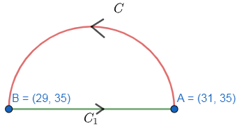 C B = (29, 35) A = (31, 35) Ci