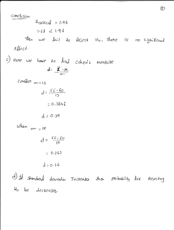 ConcluSion lecd C) eewe hove o HJ cohevs measuxe 13 0.386 sS-60 (q 0263 O.26 Mo be decxeases