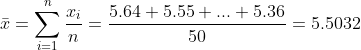 5.64 + 5.55 + 50 + 5.36 「Zİ = 5.5032 に!