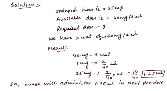 Solution;- a vi Meaus:- 2 e uill aduuinister t.ssuul in next prn dase