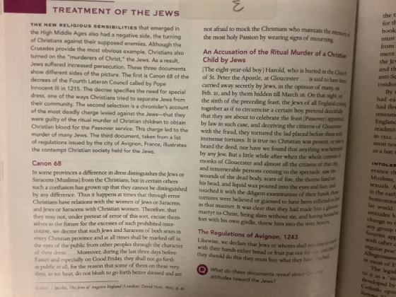 TREATMENT OF THE JEWS not afraid to mock the Christians who maintain theme the most holy Passion by wearing signs of mourning