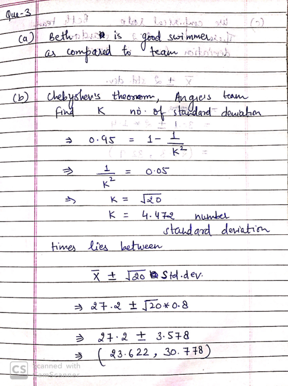 2 Questof H li ludibrio Cal Beth o bos is good swimmers as compared to team rostninah o ! _rugb 12 Et chebyshens theorem Ang