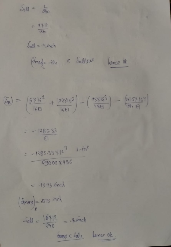 Sall 340 = 8812 suo fall = 4 inch (Smay 1264 e allowe hence ok. (SB) 15X16² +1284162 SSX163 48E (sx). 5X164 1384 A 166 IGET -
