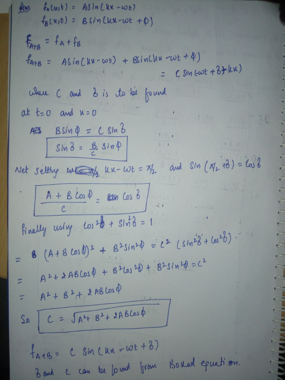 A10 .ma = ASinCkv-toy) +6sincus.not+4) at t-o and D Jetf