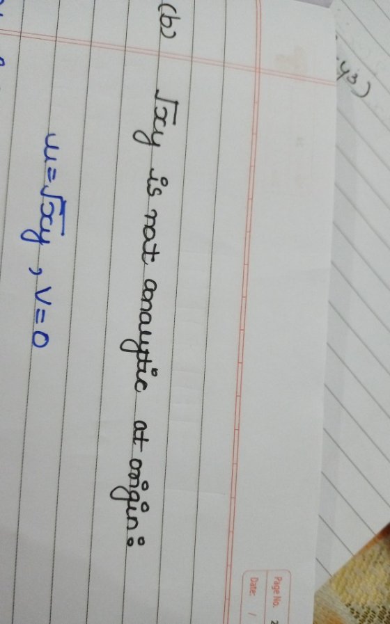Ceh Page No. 2 Date: (6) Jocy is not and anautic at origin: u=Socy v=o