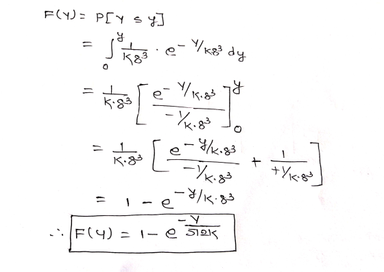 FCYJ = P[y sy] senten - Vres dy * L akies to ine-8/1.88 F(4) = 1-
